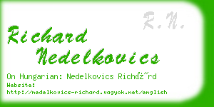 richard nedelkovics business card